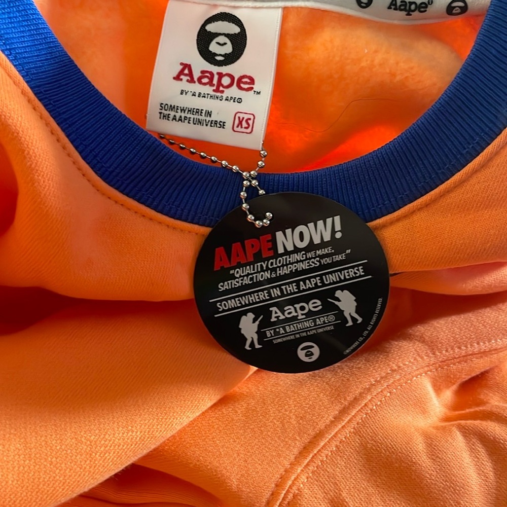 Aape by Bathing Ape Orange Sweatshirt for Men, Women, Kids
